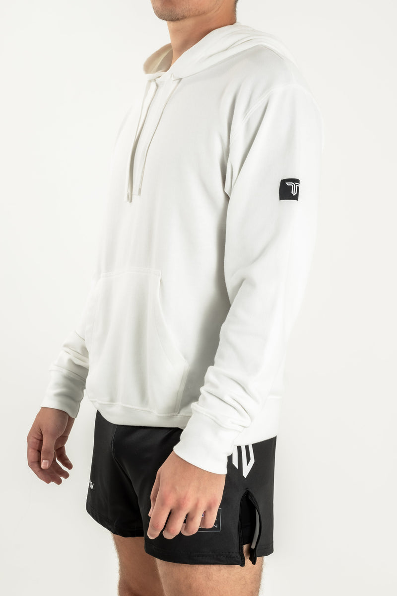Takedown Sleeve Patch Hoodie - White