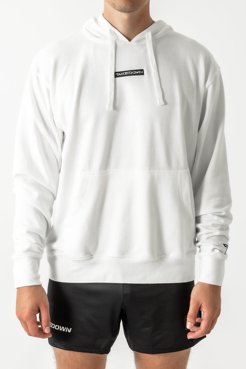 Takedown Chest Logo Hoodie - White