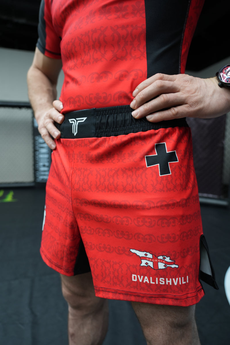 Merab Dvalishvili V2 Fight Shorts (5” Inseam) - Code Red