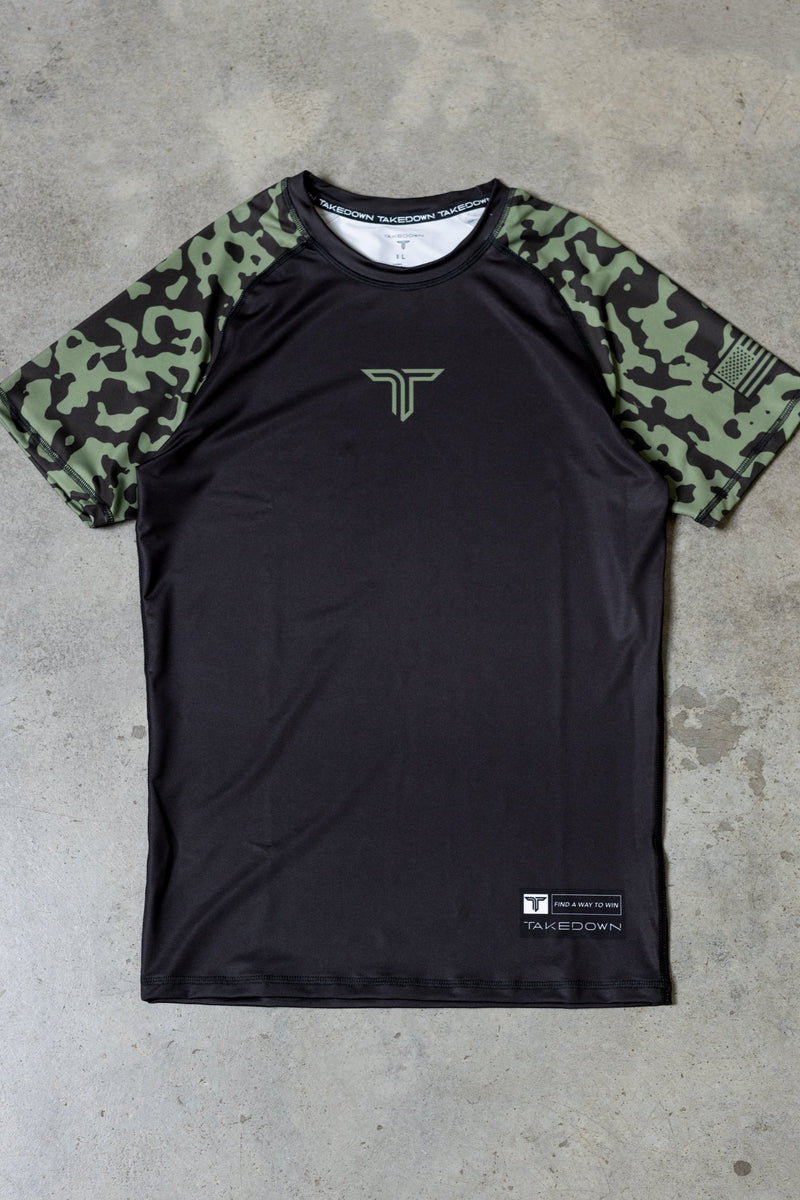 The Patriot Series V2 Short-Sleeve Rashguard - Marsh Green