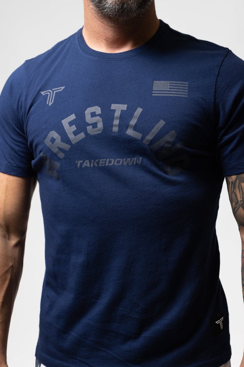 Wrestling Arch T-Shirt - Navy