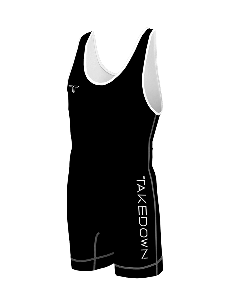 Youth Black Essential Wrestling Singlet